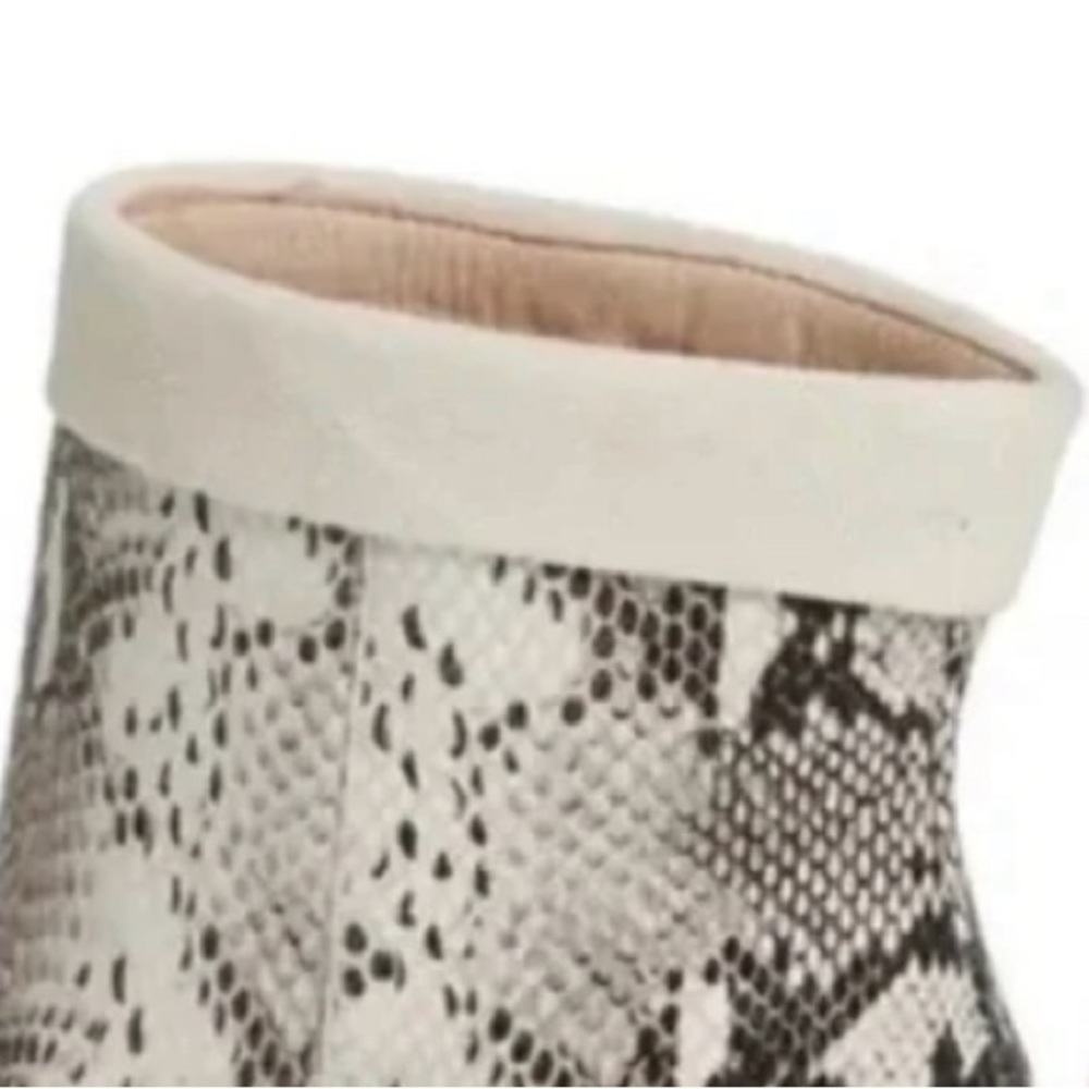 42Gold, snakeskin suede leather, black & grey point toe, stiletto, bootie, new - Picture 3 of 3